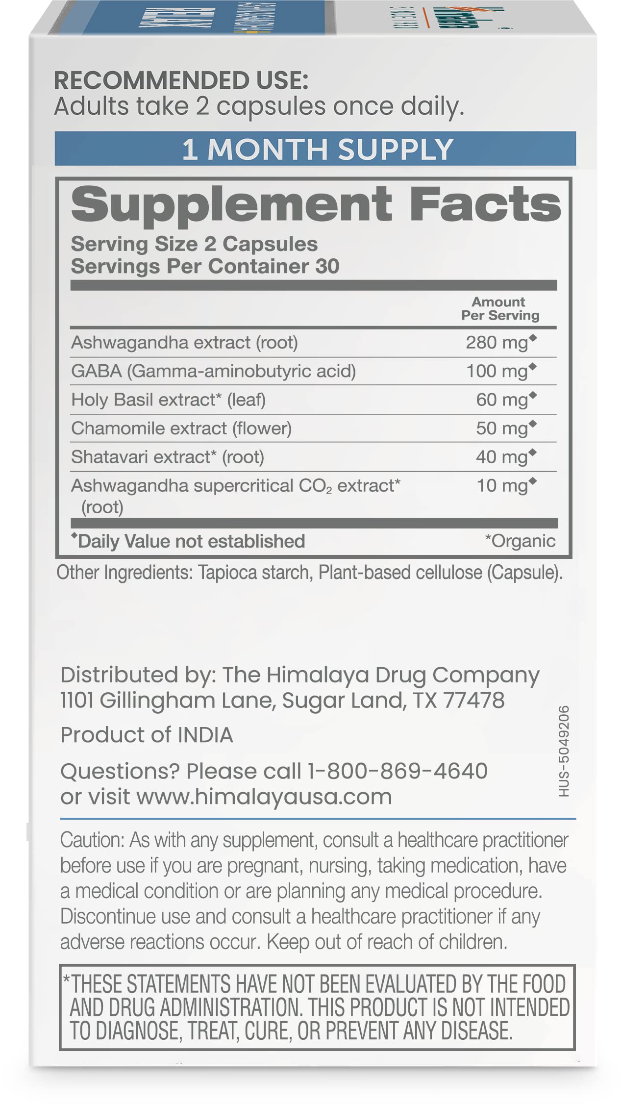 Foto 2 | Suplemento Himalaya Ashwagandha+ Relax 540 Mg 60 Cápsulas - Venta Internacional.