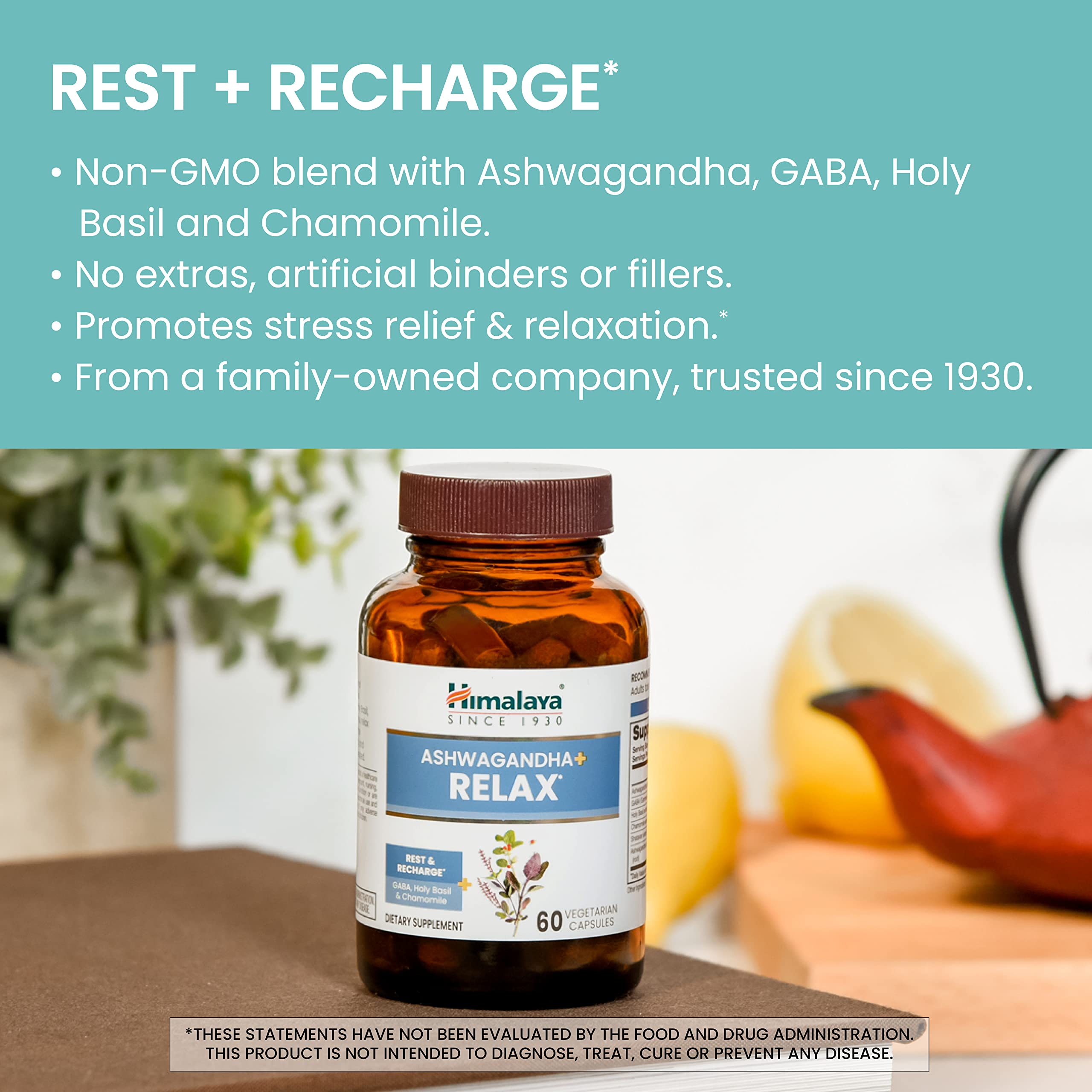 Foto 4 pulgar | Suplemento Himalaya Ashwagandha+ Relax 540 Mg 60 Cápsulas - Venta Internacional.