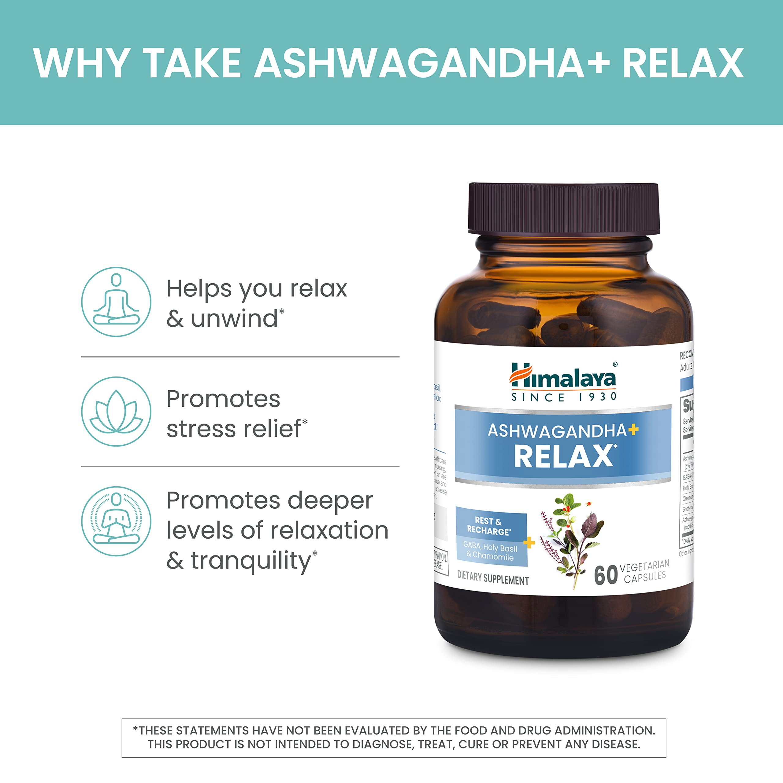Foto 4 | Suplemento Himalaya Ashwagandha+ Relax 540 Mg 60 Cápsulas - Venta Internacional.