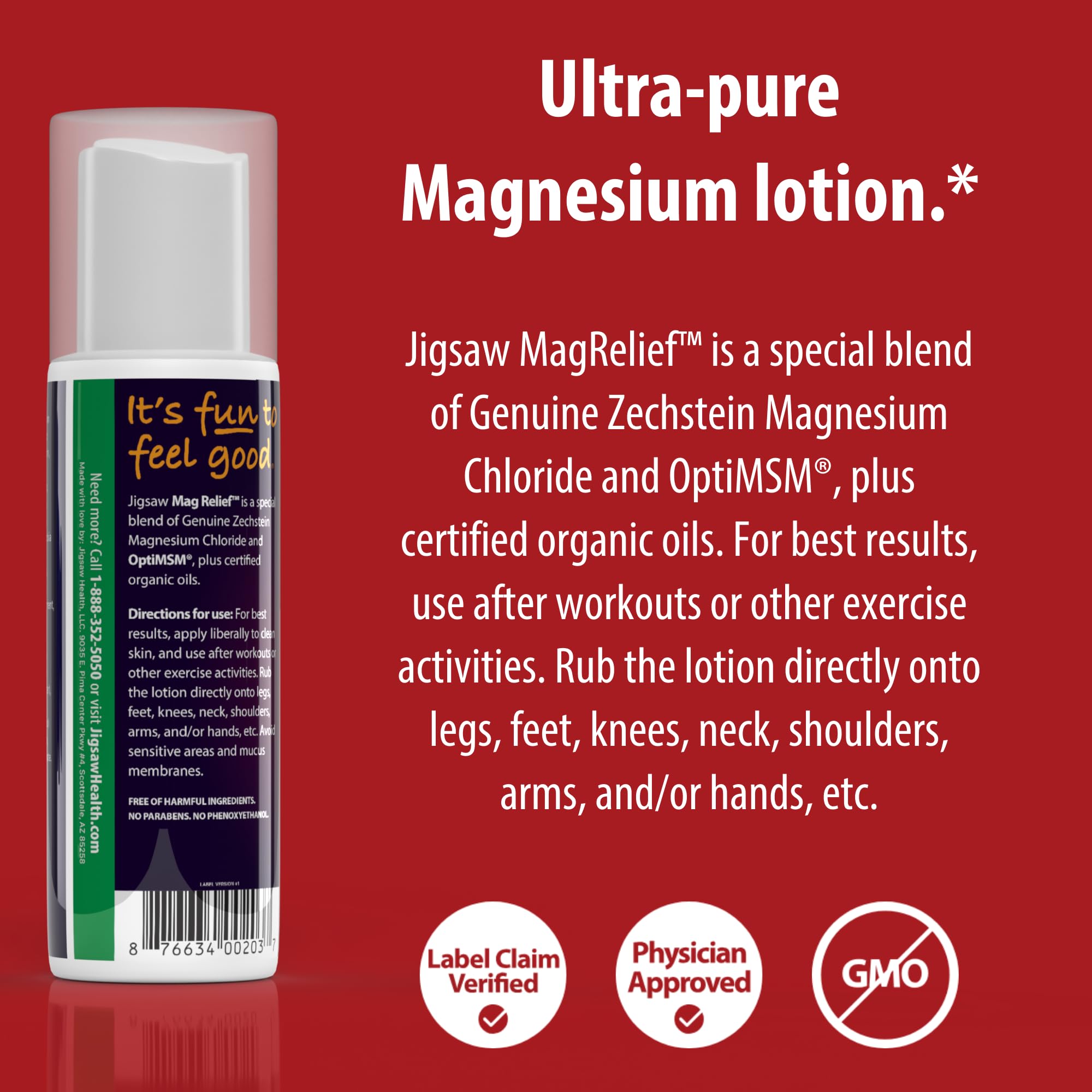 Foto 4 pulgar | Loción Magrelief Ultra Pure Magrelief De Magnesio De 150 Ml De Jigsaw Health - Venta Internacional.