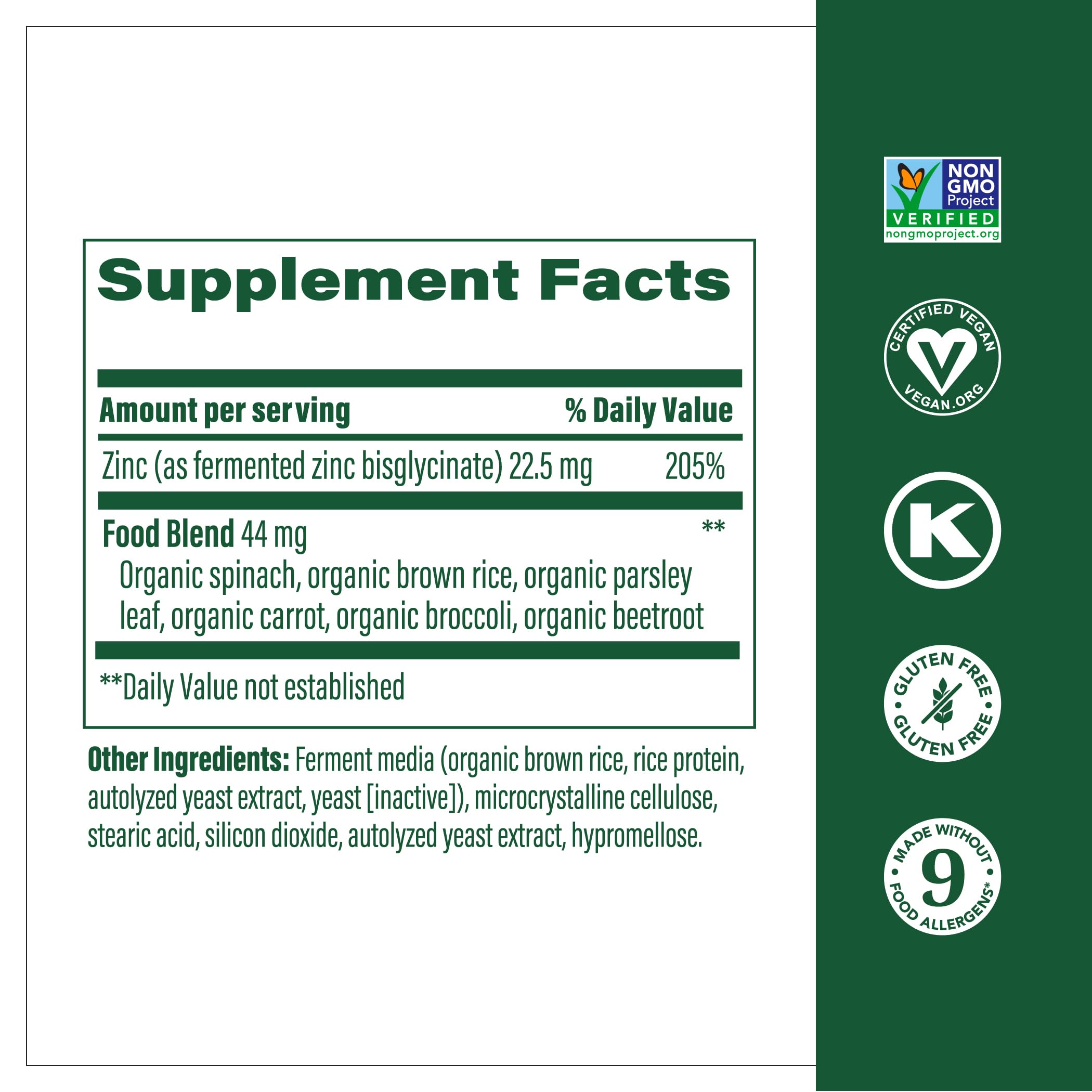 Foto 4 pulgar | Suplementos Megafood Zinc, 22,5 Mg, Apoyo Inmunológico Vegano, 60 Comprimidos - Venta Internacional.