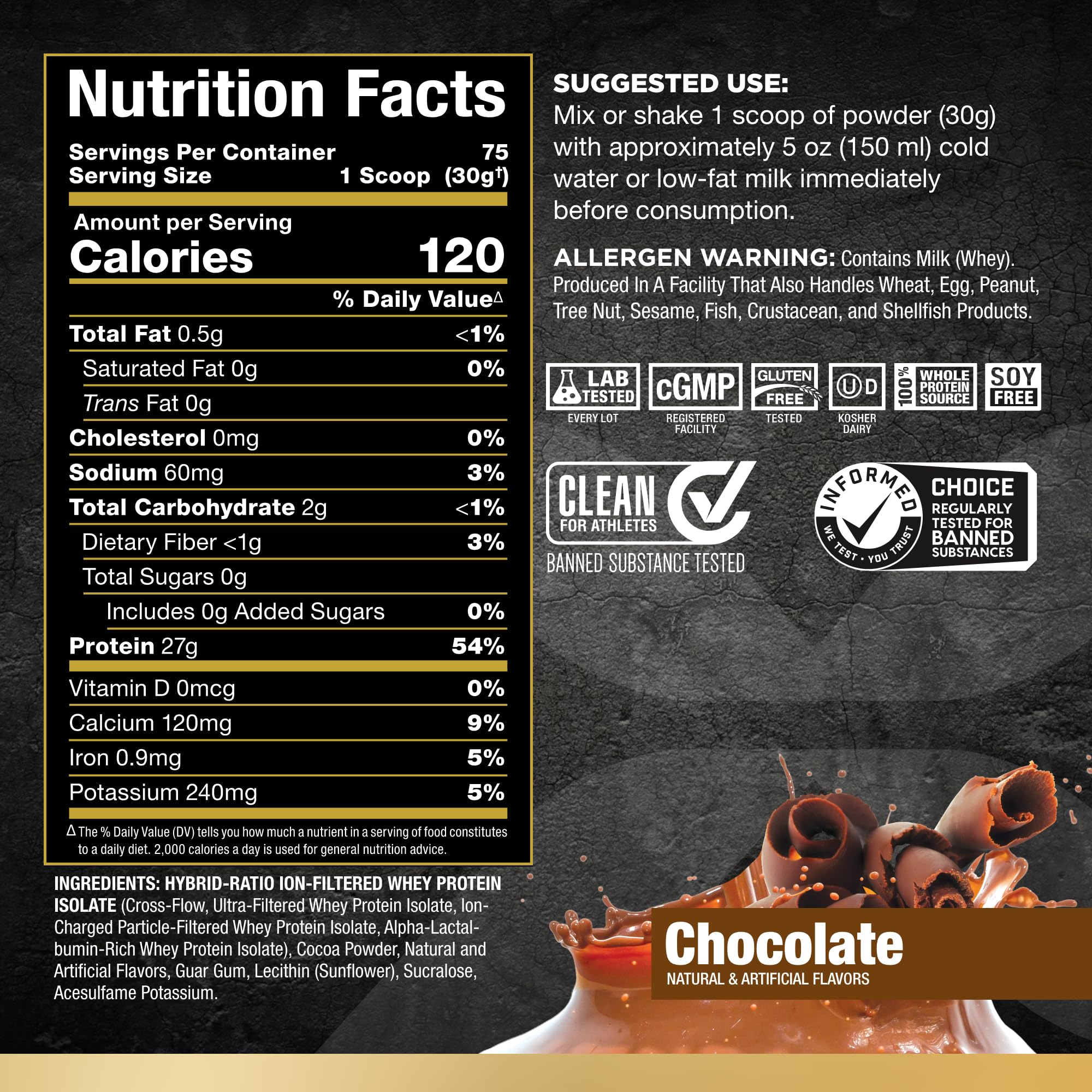 Foto 3 pulgar | Proteína En Polvo Allmax Nutrition Isoflex Whey, 2,27 Kg, Chocolate - Venta Internacional.