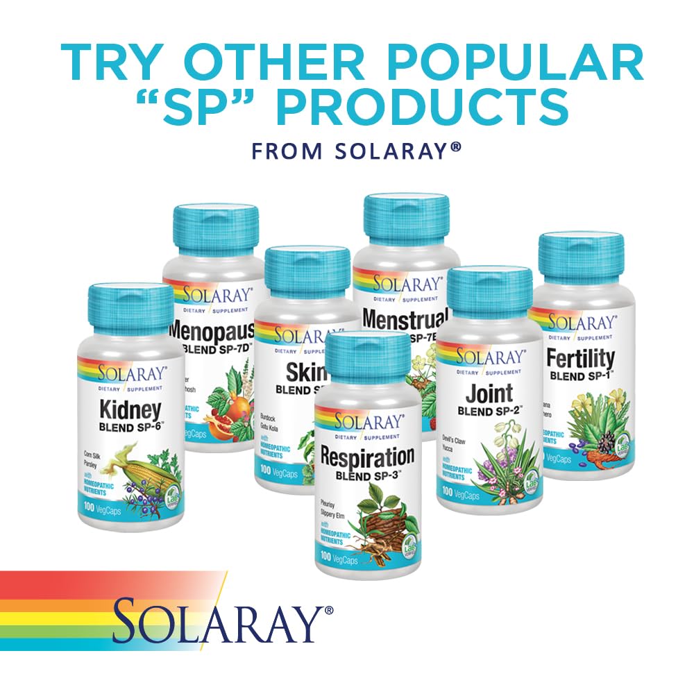 Foto 7 pulgar | Suplemento Solaray, Mezcla De Hormonas Femeninas Sp-7c, 100 Cápsulas Vegetales - Venta Internacional.