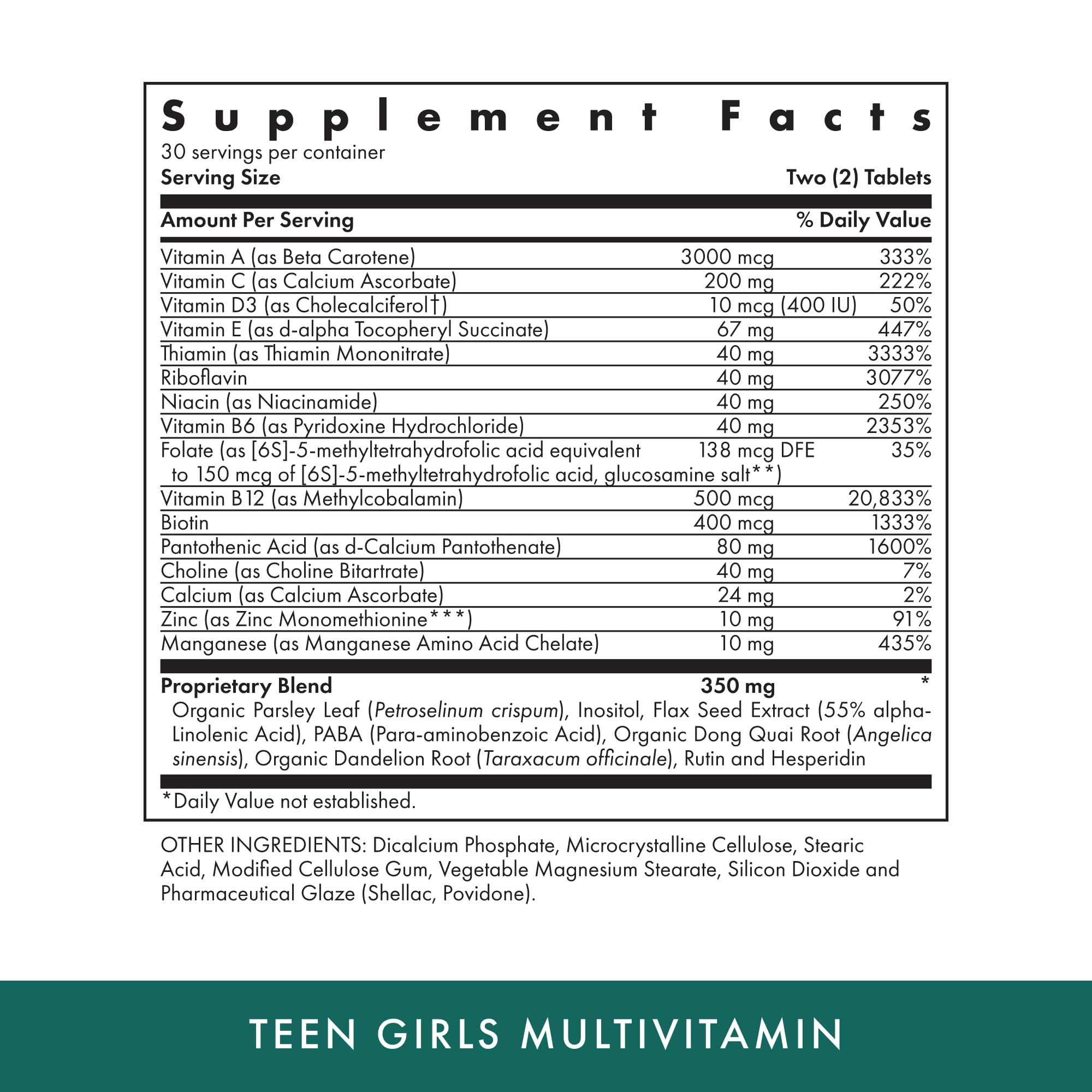 Foto 2 | Suplemento Multivitamínico Naturopathic Teen Girls De Michael's Health - Venta Internacional.