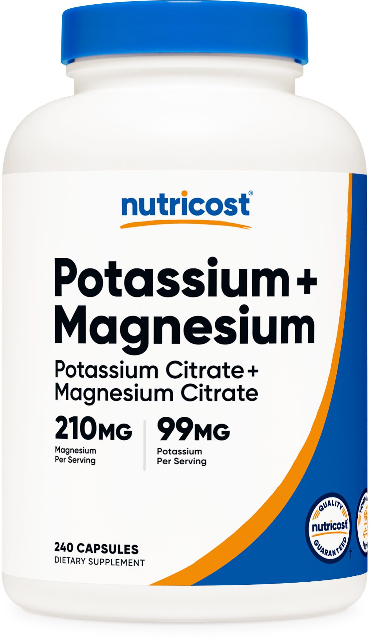 Foto 2 pulgar | Suplemento Nutricost De Potasio 99 Mg De Magnesio Y 210 Mg De Citratos - Venta Internacional.