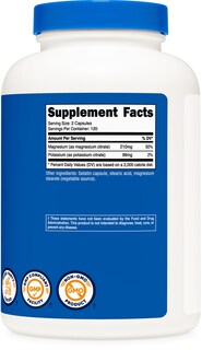 Foto 5 | Suplemento Nutricost De Potasio 99 Mg De Magnesio Y 210 Mg De Citratos - Venta Internacional.