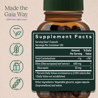 Foto 2 | Suplemento Gaia Herbs Olive Leaf, 120 Fitocápsulas Líquidas Veganas - Venta Internacional.