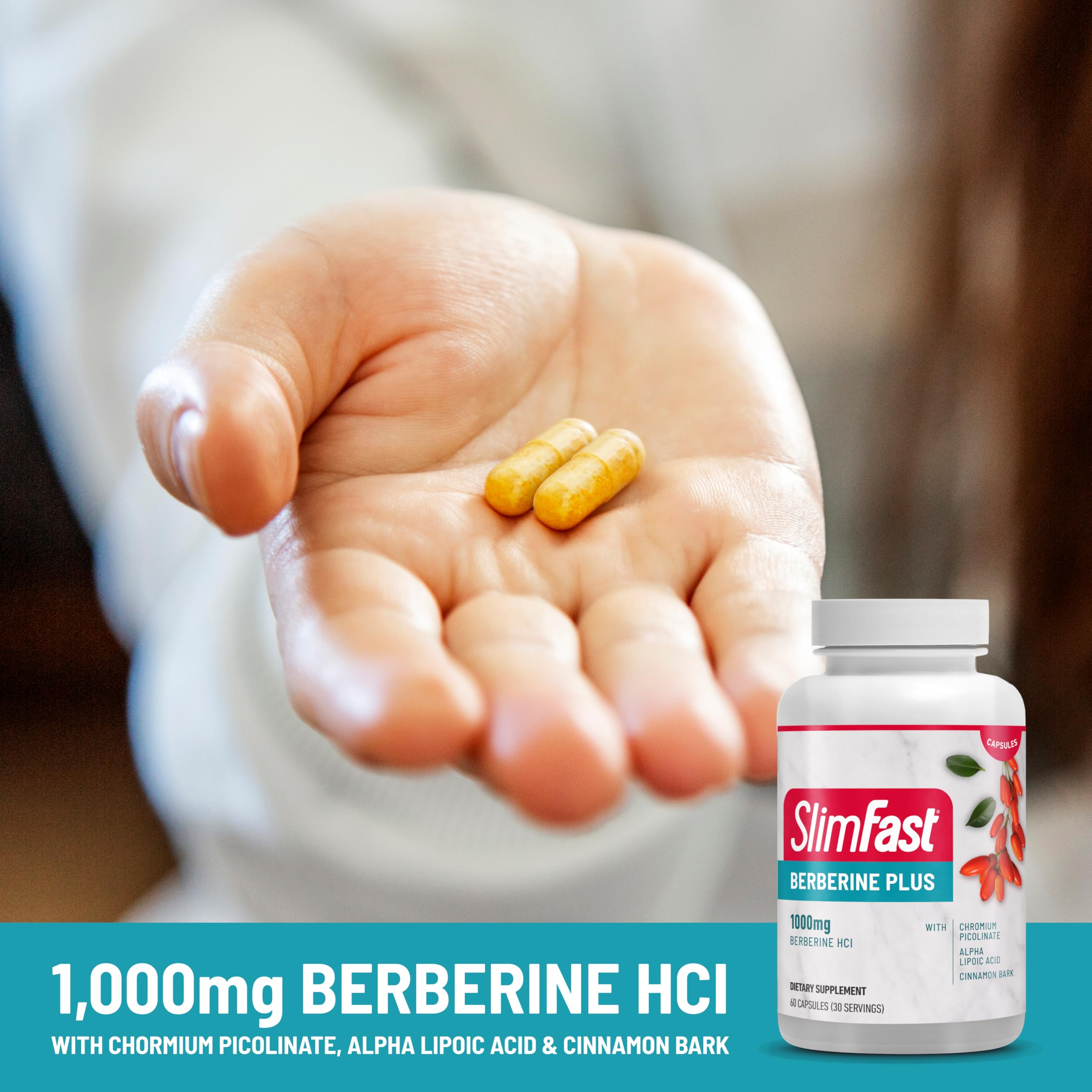Foto 4 pulgar | Suplemento Slimfast Berberine Plus En Cápsulas De 60 Unidades - Venta Internacional.