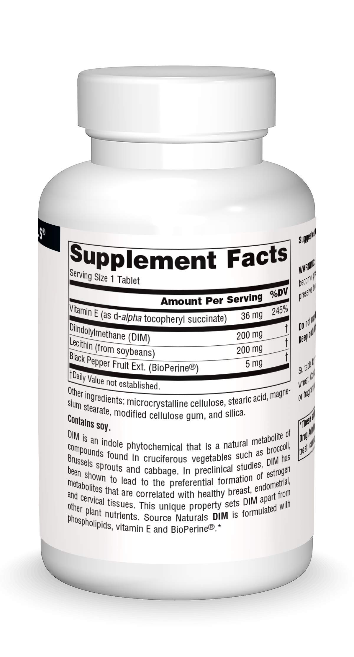 Foto 4 pulgar | Supplement Source Naturals Dim Diindolilmetano 200 Mg 120 Comprimidos - Venta Internacional.
