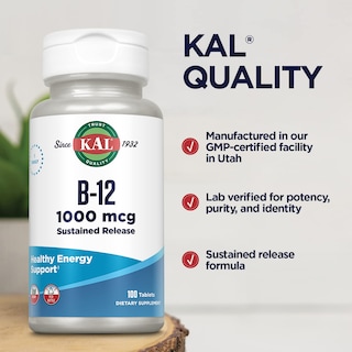 Foto 4 | Suplemento Kal De Vitamina B12 De 1000 Mcg De Liberación Sostenida, 100 Tabletas - Venta Internacional.