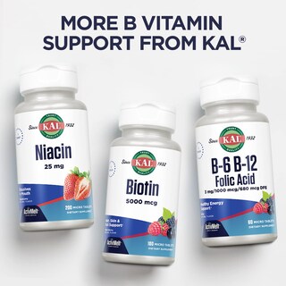 Foto 6 | Suplemento Kal De Vitamina B12 De 1000 Mcg De Liberación Sostenida, 100 Tabletas - Venta Internacional.