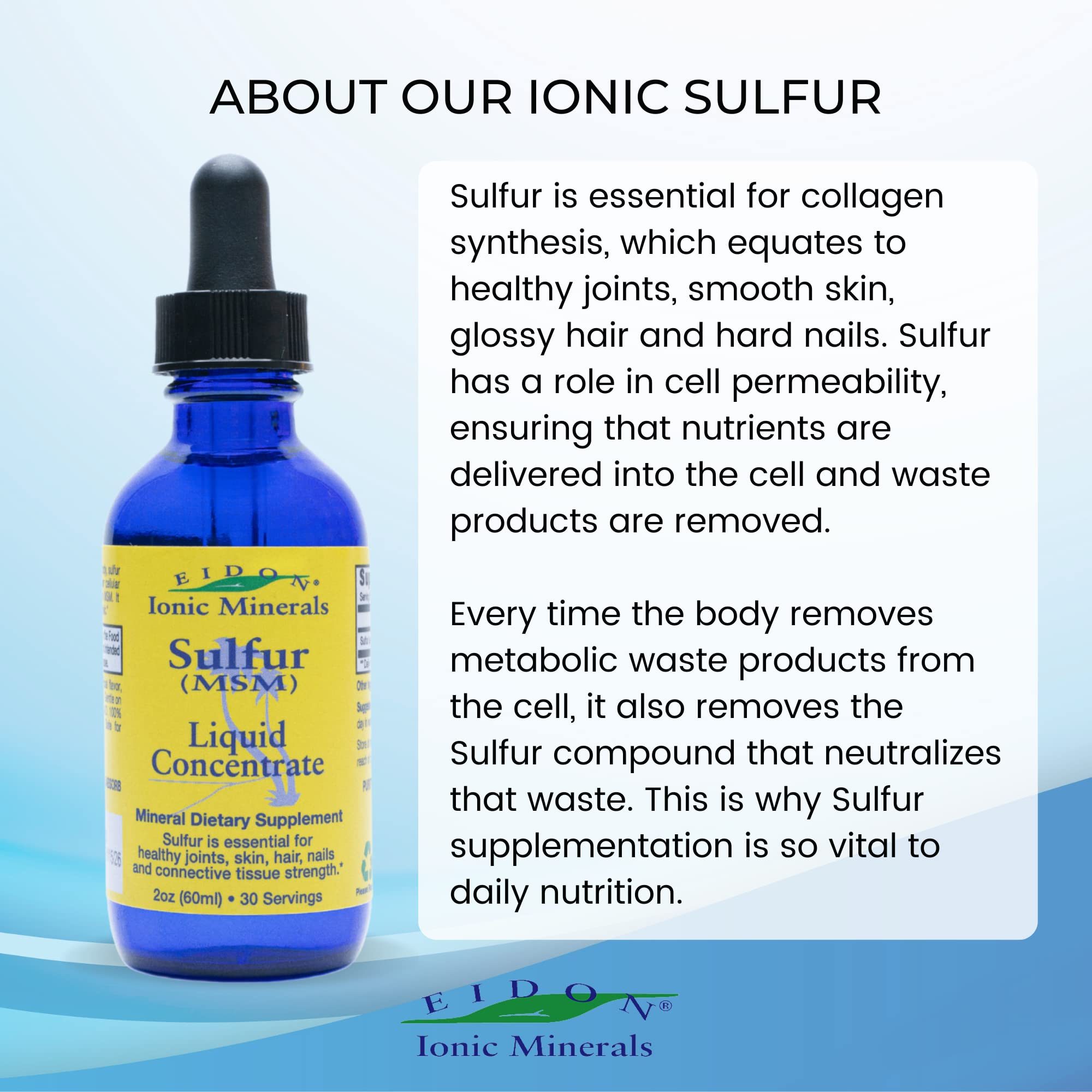 Foto 5 pulgar | Suplemento Eidon Ionic Minerals Liquid Sulfur 60 Ml - Venta Internacional.