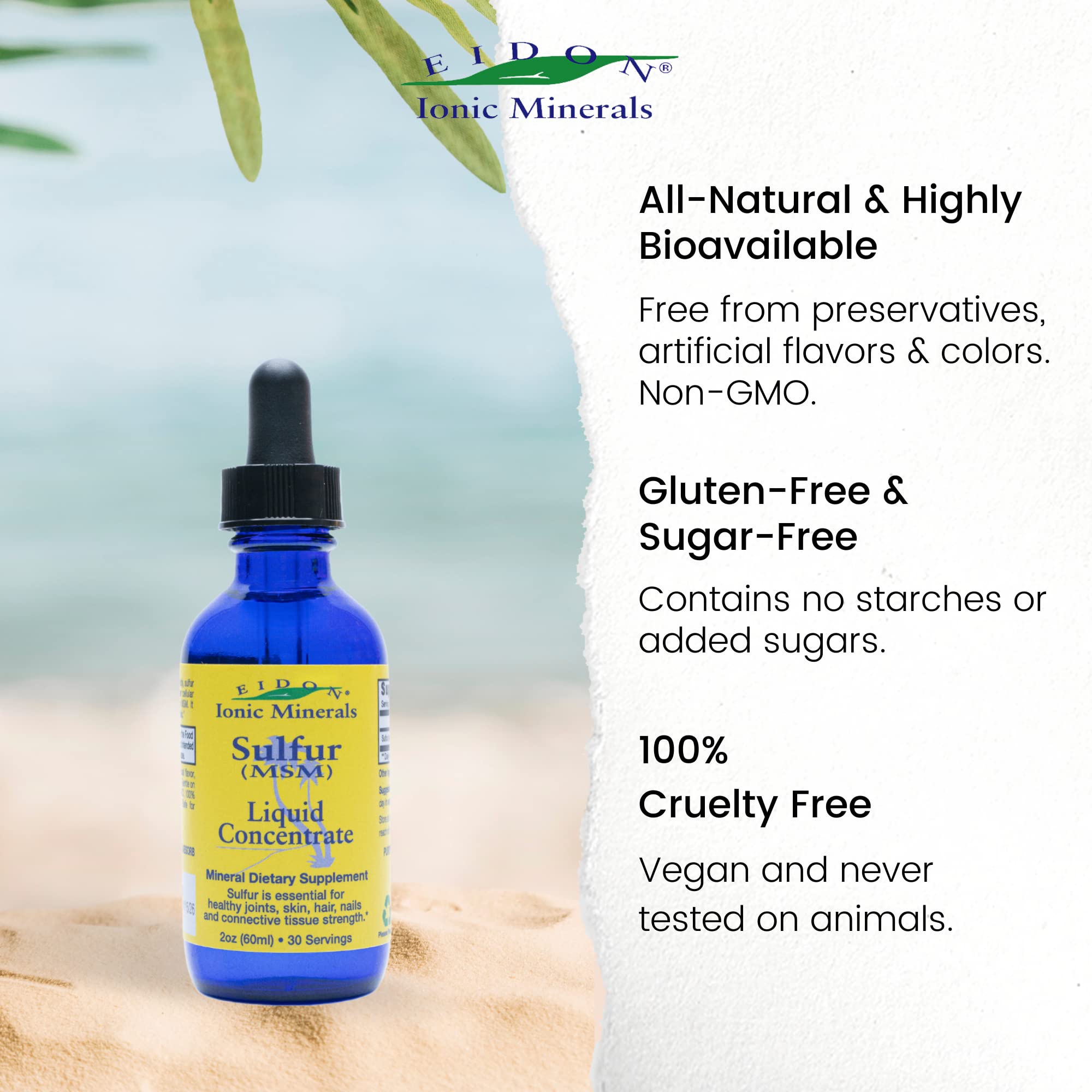Foto 6 pulgar | Suplemento Eidon Ionic Minerals Liquid Sulfur 60 Ml - Venta Internacional.