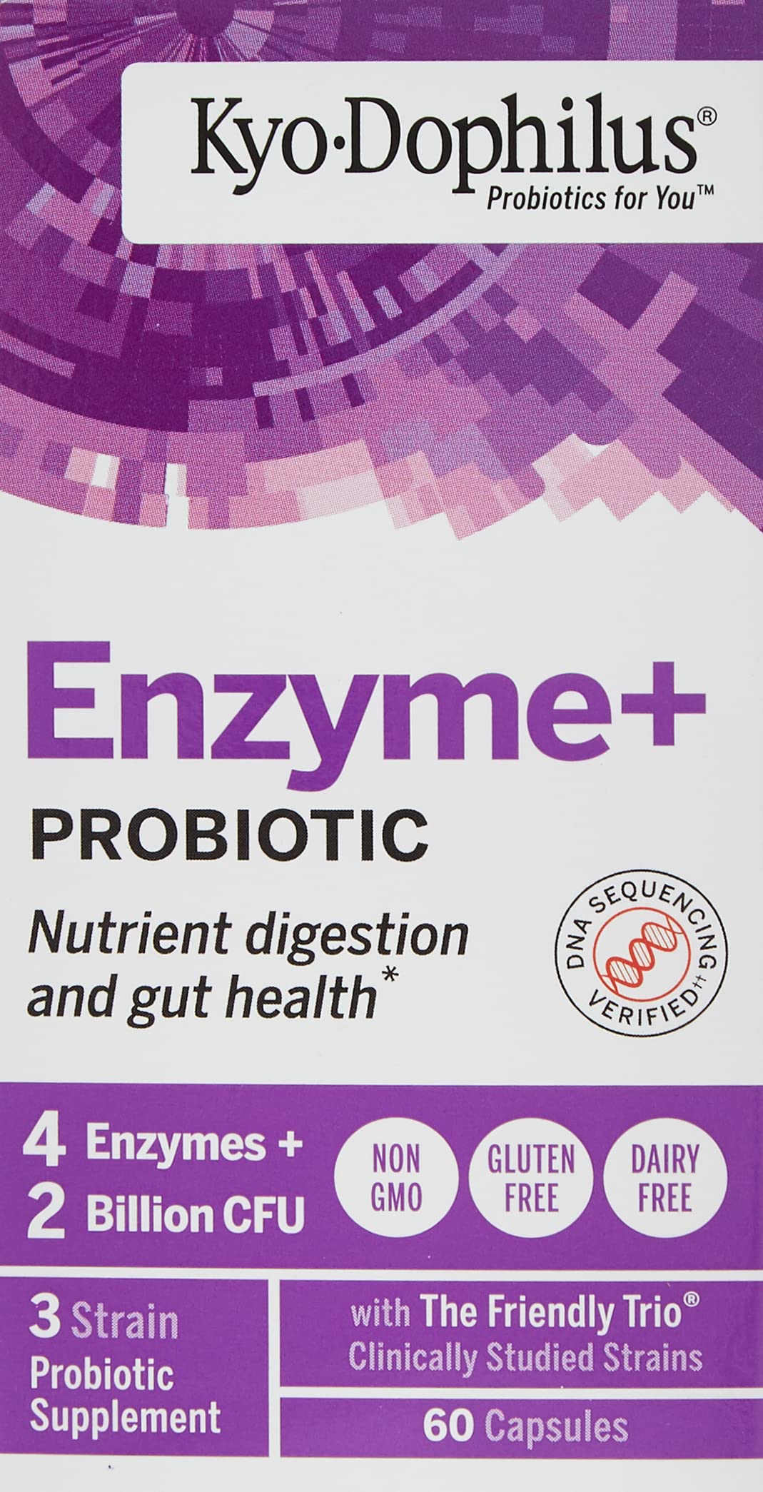 Foto 2 pulgar | Suplemento Kyolic Kyo-dophilus Probiotic Plus Enzymes 60 Cápsulas - Venta Internacional.