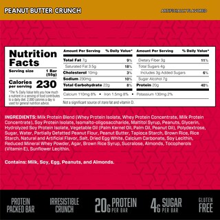 Foto 3 | Protein Snack Bar Bsn Protein Crisp Mantequilla De Cacahuete 20 G X12 - Venta Internacional.