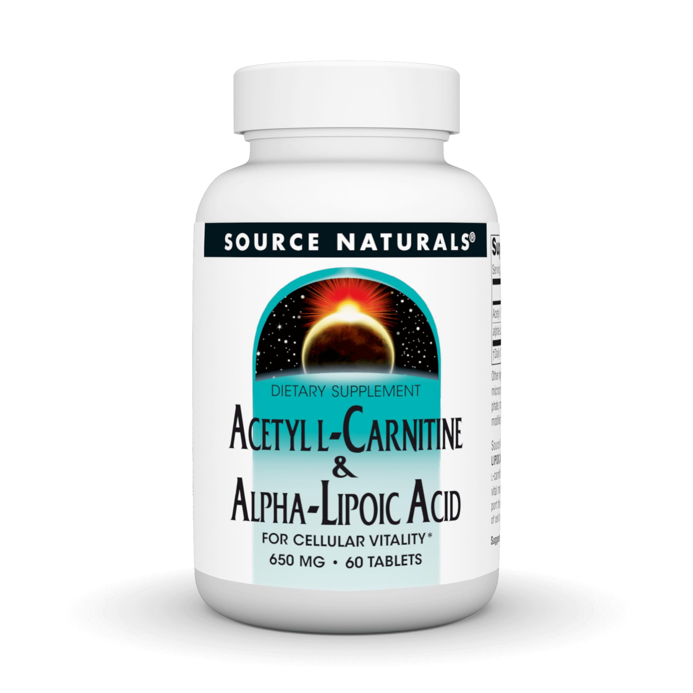 Foto 1 | Acetil L-carnitina Y Ácido Alfa-lipoico De Supplement Source Naturals 650 Mg, 60 Comprimidos - Venta Internacional.