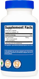 Foto 5 | Suplemento Nutricost De Extracto De Hoja De Olivo 750 Mg 90 Cápsulas - Venta Internacional.