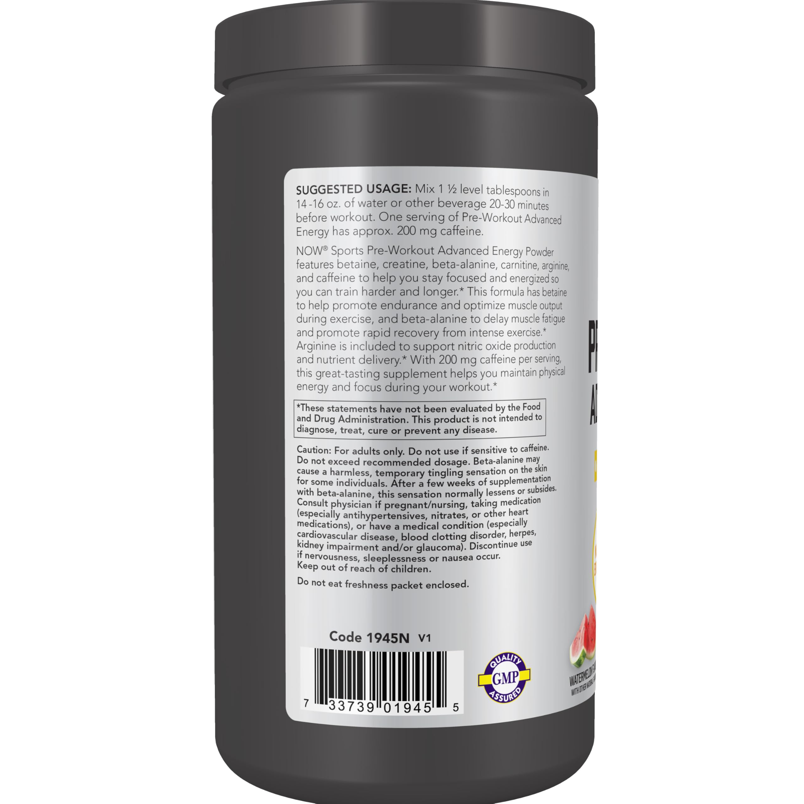 Foto 3 pulgar | Suplemento Now Sports Pre-workout Advanced Energy 625 Ml - Venta Internacional.