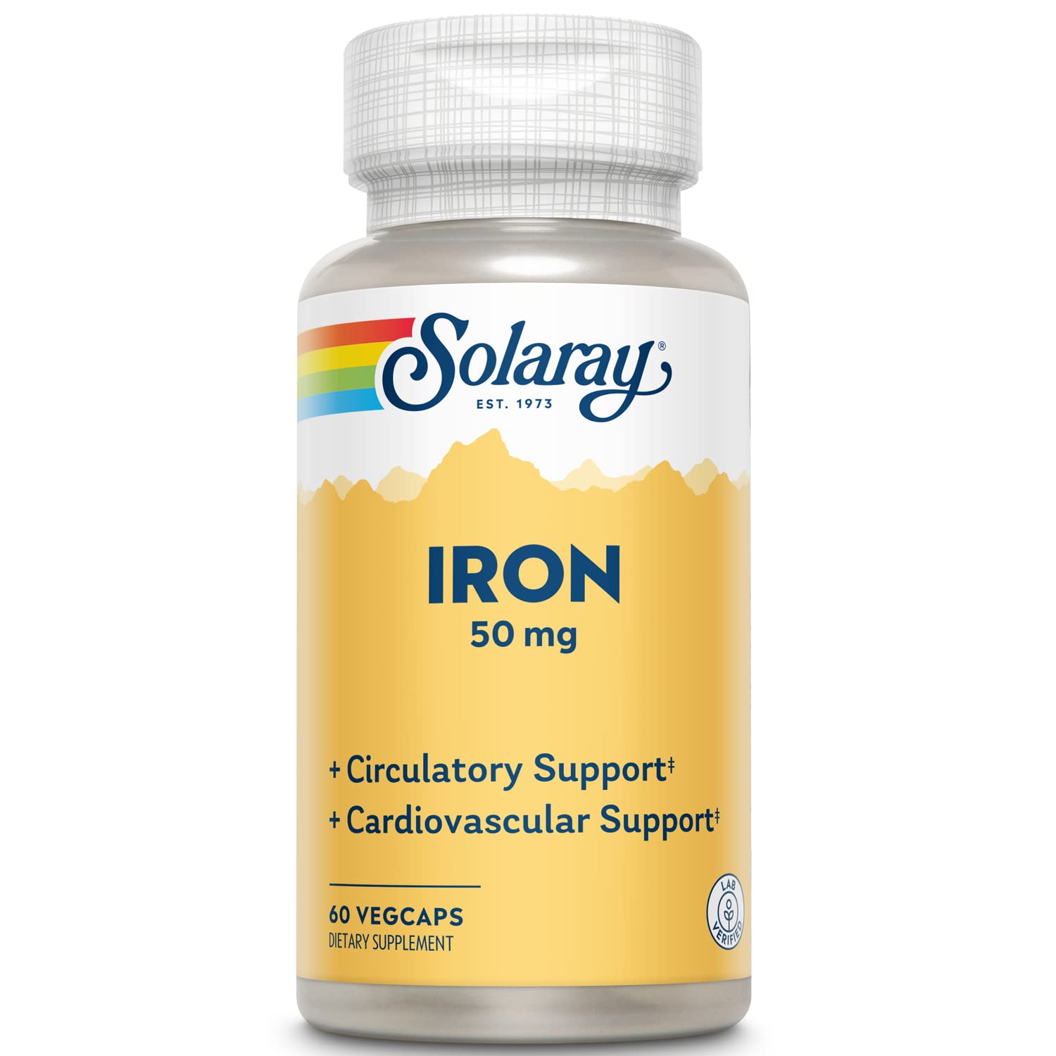Foto 2 pulgar | Suplemento Solaray Iron 50 Mg Para Una Circulación Saludable, 60 Cápsulas Vegetarianas - Venta Internacional.