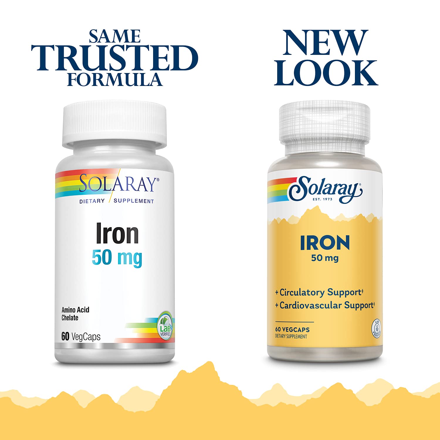Foto 2 | Suplemento Solaray Iron 50 Mg Para Una Circulación Saludable, 60 Cápsulas Vegetarianas - Venta Internacional.