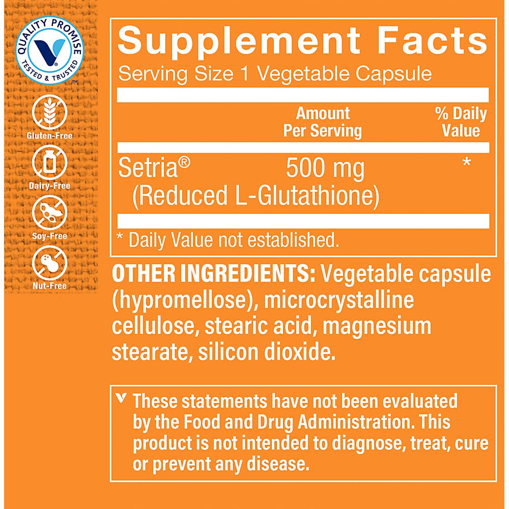 Foto 4 pulgar | Suplemento The Vitamin Shoppe Con Contenido Reducido De Glutatión, 500 Mg, 60 Cápsulas - Venta Internacional.