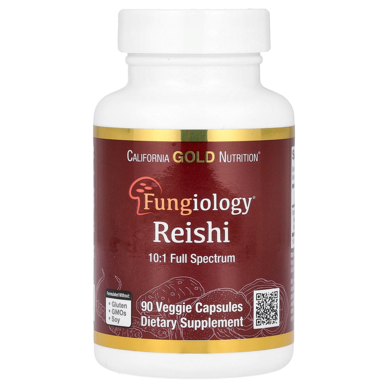 Foto 2 pulgar | Suplemento California Gold Nutrition Reishi 600 Mg 90 Cápsulas - Venta Internacional.