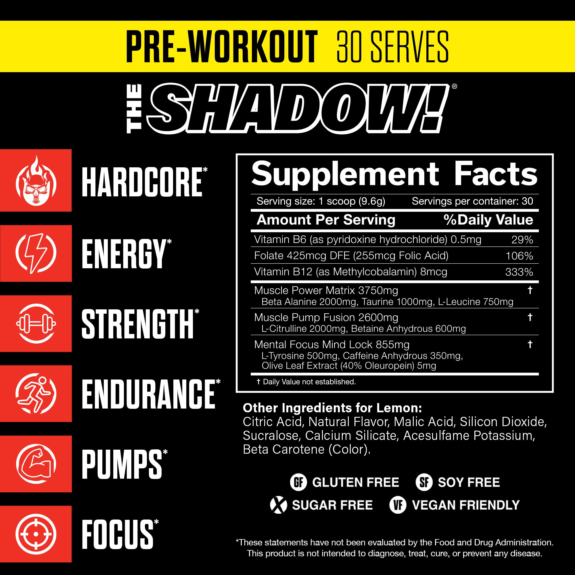 Foto 2 | Preworkout Jnx Sports ¡la Sombra! 350 Mg De Cafeína Y Limón, 30 Dosis - Venta Internacional.