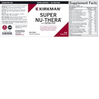 Foto 3 | Suplemento Kirkman Super Nu-thera 540 Tabletas - Venta Internacional.