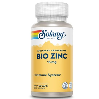 Foto 1 | Suplemento Solaray Bio Zinc, 15 Mg, Complejo Triple De Zinc, 100 Cápsulas Vegetales - Venta Internacional.