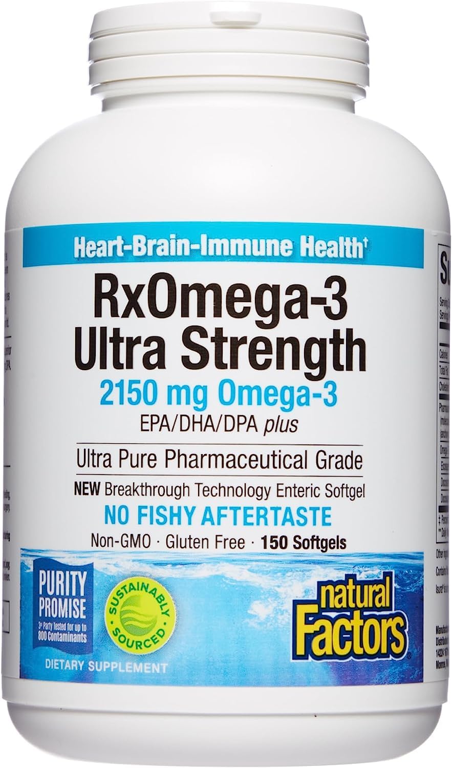 Foto 2 pulgar | Aceite De Pescado Natural Factors Ultra Strength Rxomega-3 150 Cápsulas Blandas - Venta Internacional.