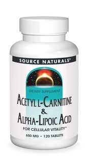 Foto 1 | Acetil L-carnitina Y Ácido Alfa-lipoico De Supplement Source Naturals 650 Mg 120 Comprimidos - Venta Internacional.