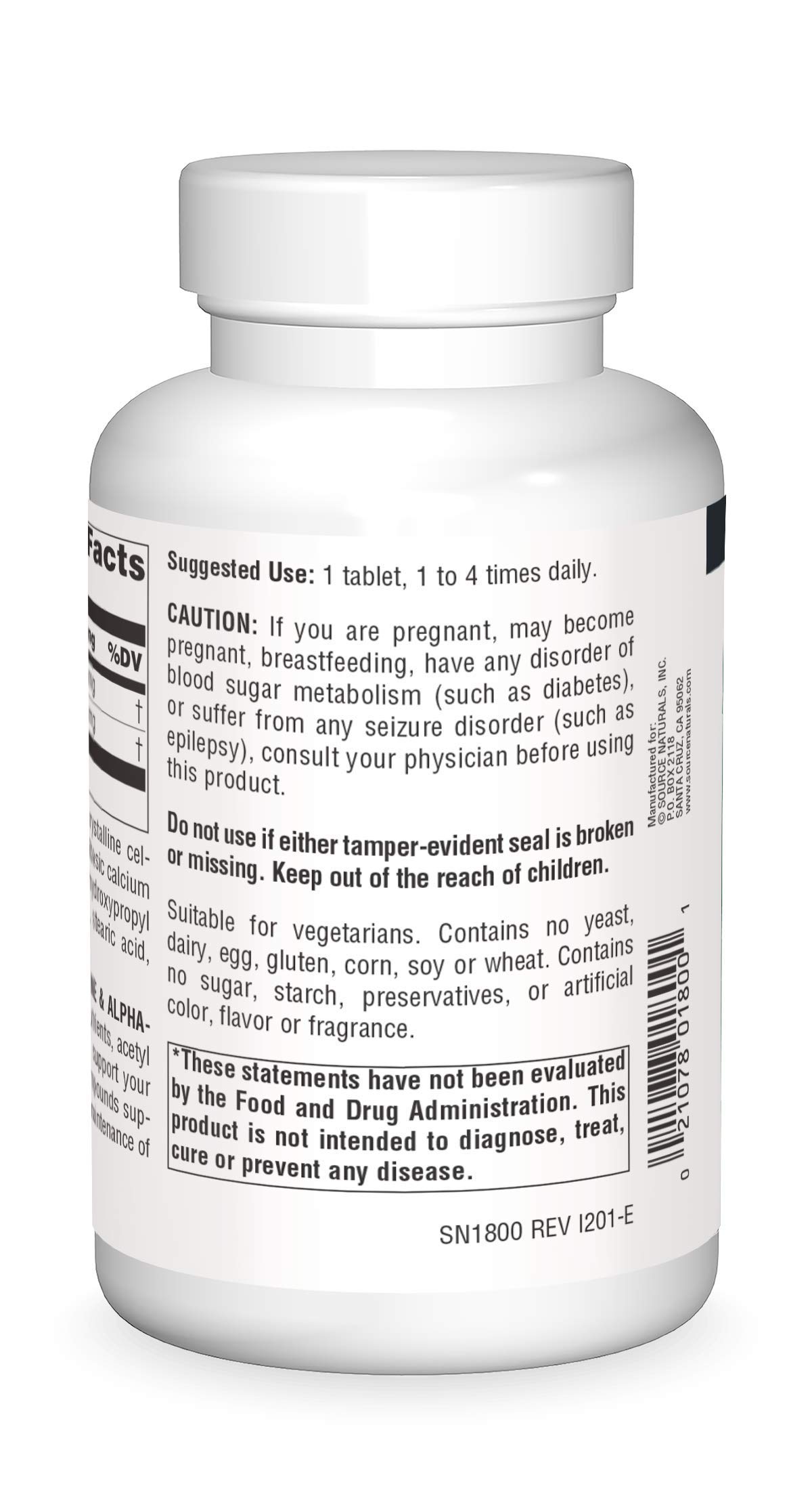 Foto 3 pulgar | Acetil L-carnitina Y Ácido Alfa-lipoico De Supplement Source Naturals 650 Mg 120 Comprimidos - Venta Internacional.