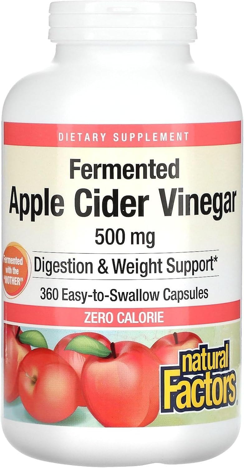 Foto 2 pulgar | Suplemento Vinagre de Sidra de Manzana Natural Factors 360 Cápsulas -   Venta Internacional