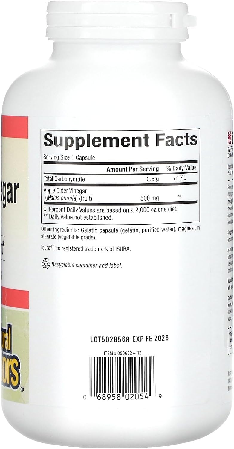 Foto 3 pulgar | Suplemento Vinagre de Sidra de Manzana Natural Factors 360 Cápsulas -   Venta Internacional