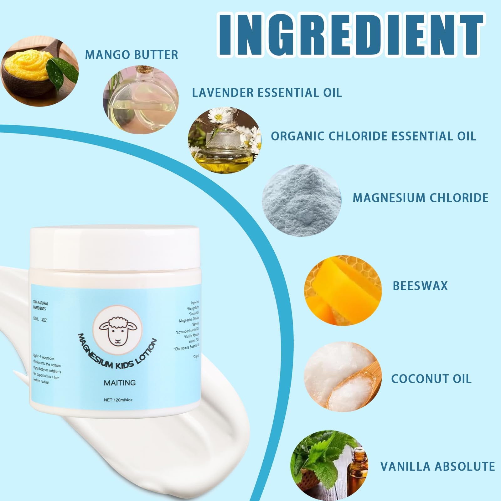Foto 4 pulgar | Loción de Magnesio Maiting 120 Ml - Venta Internacional