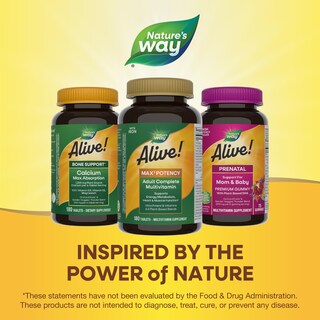 Foto 7 | Multivitamínico Nature's Way Alive! Max3 Potency para Adultos 180 Comprimidos - Venta Internacional