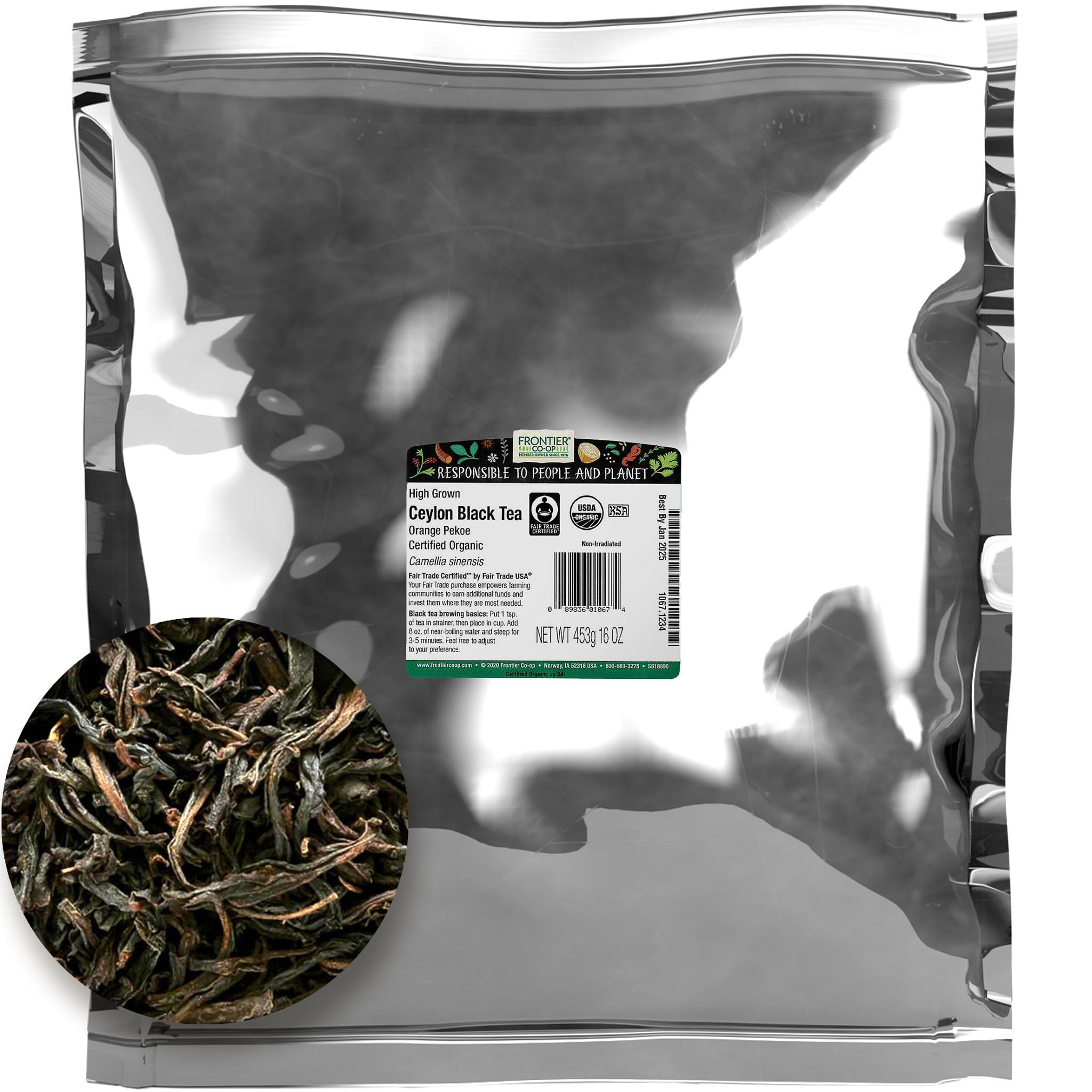 Foto 1 | Té Frontier Co-op Orgánico 1 Kg a Granel - Venta Internacional