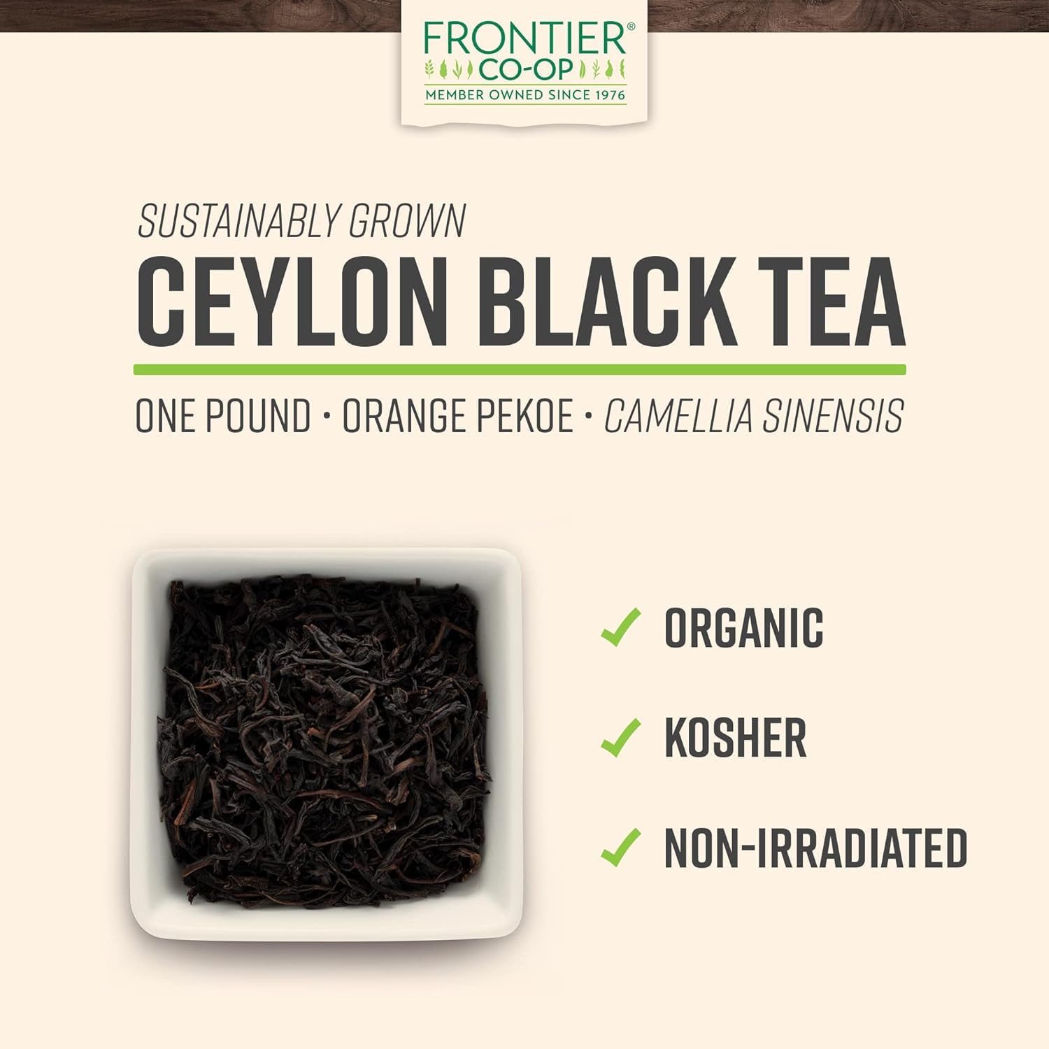 Foto 2 | Té Frontier Co-op Orgánico 1 Kg a Granel - Venta Internacional