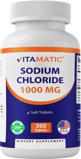 Foto 1 | Tabletas De Sal, Cloruro De Sodio Vitamático, 1000 Mg, 365 Tabletas - Venta Internacional.