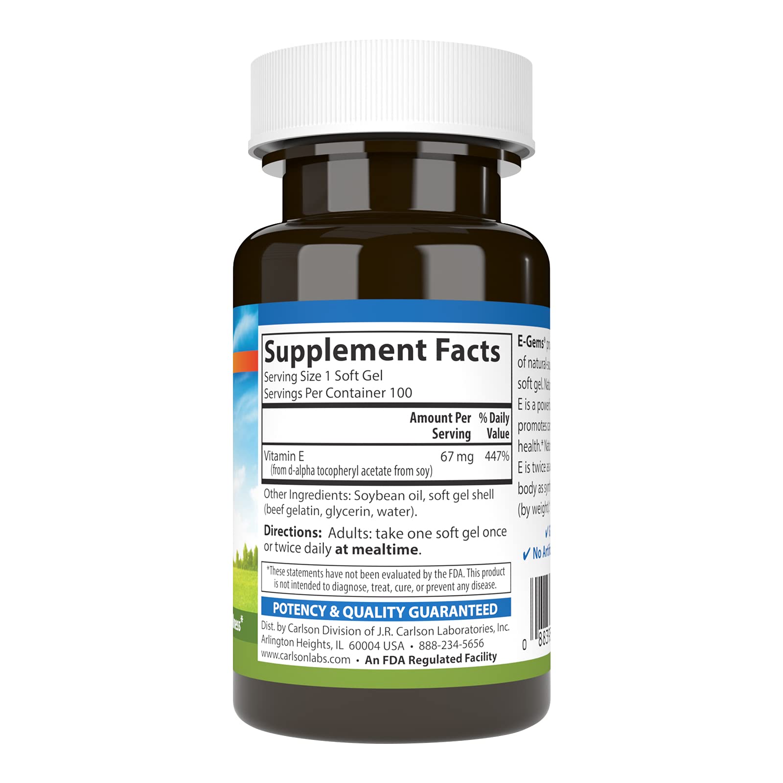Foto 2 | Suplemento Carlson E-gems Vitamina E - Venta Internacional