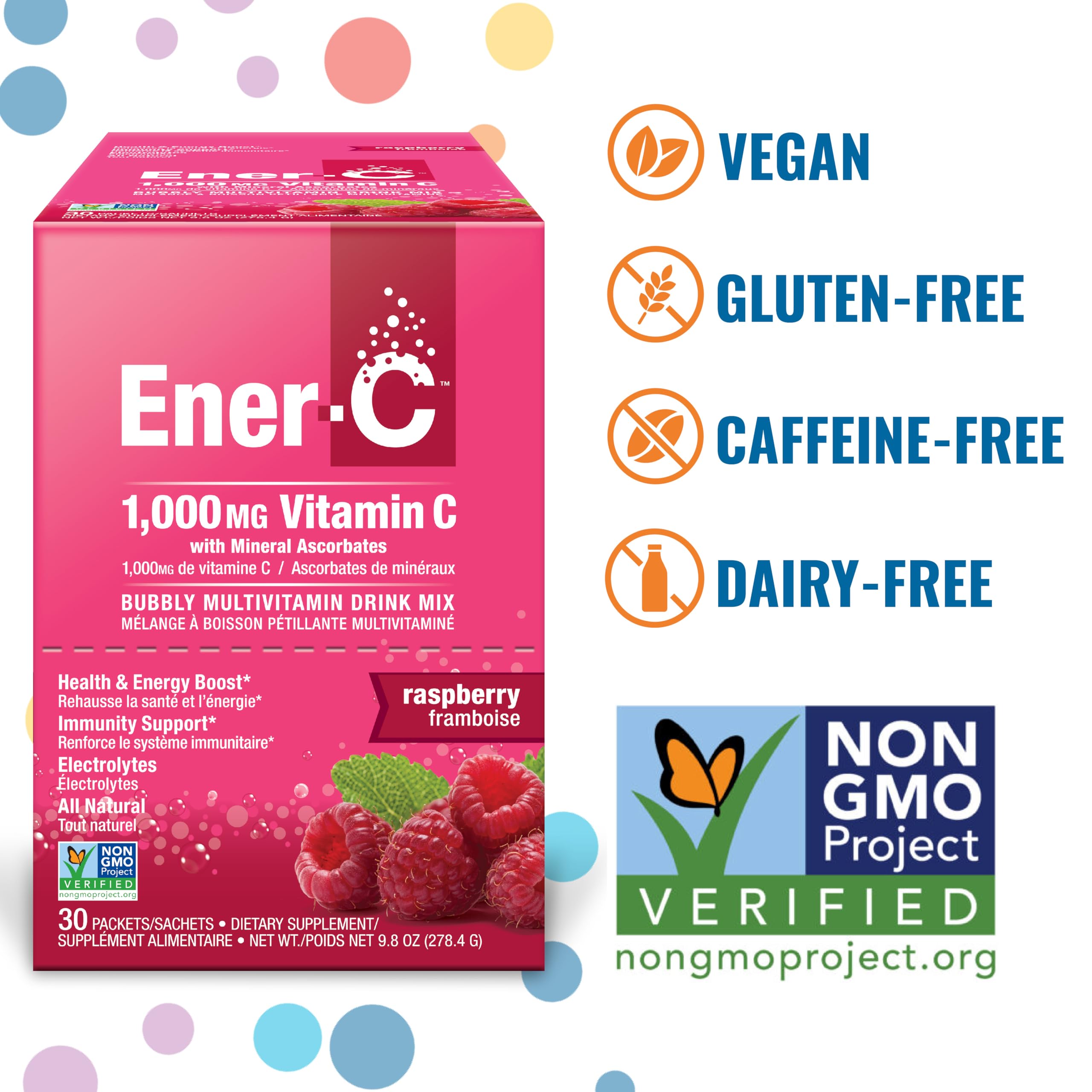 Foto 3 pulgar | Multivitamínico de Frambuesa Drink Mix Ener-C con Vitamina C 1000 mg - Venta Internacional