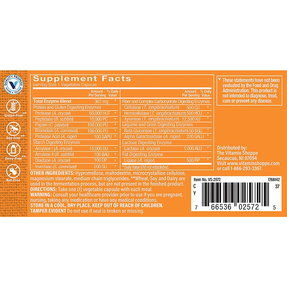 Foto 3 | Suplemento The Vitamin Shoppe Digest Extra 90 Cápsulas - Venta Internacional