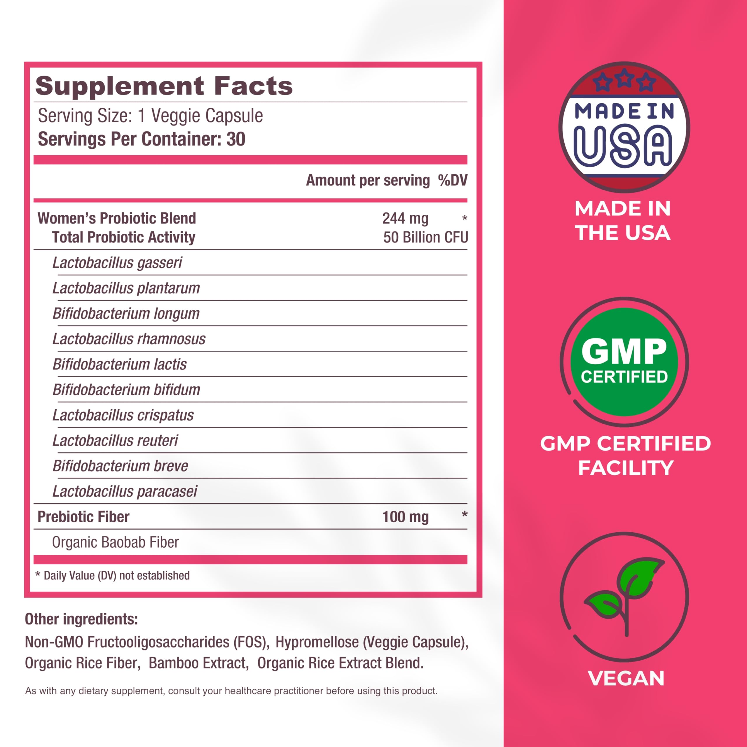 Foto 6 pulgar | Probiotic Mama Natural Women's 50 Mil Millones Cfu 30 Cápsulas - Venta Internacional