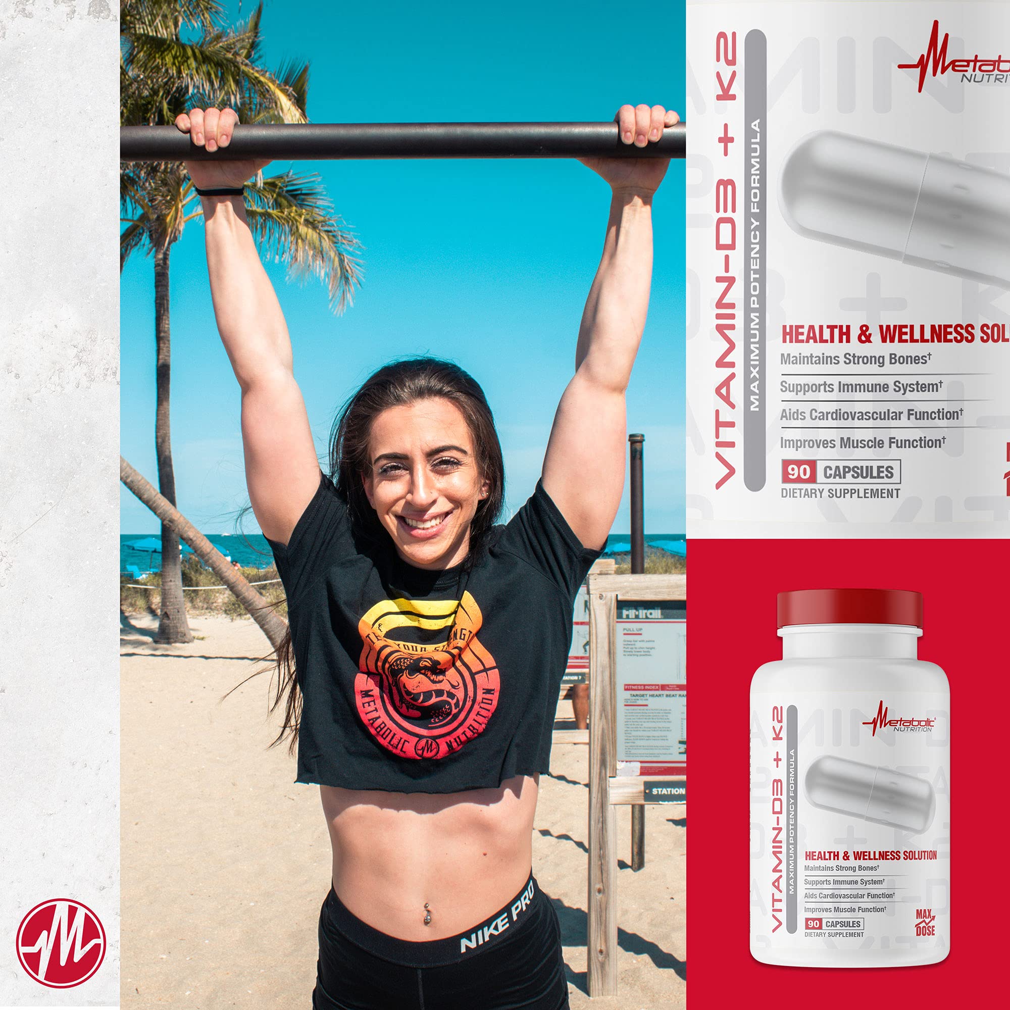 Foto 7 | Suplemento Metabólico Vitamina D3 + K2 7000 Ui 90 Cápsulas - Venta Internacional