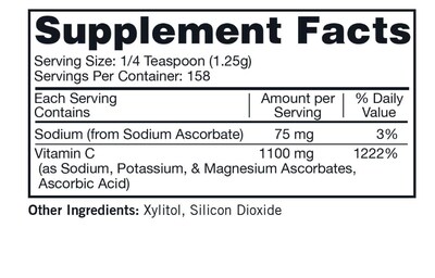 Foto 2 | Suplemento Vitamina C en Polvo Kirkman Buffered 200 Ml 1100 Mg Potente Antioxidante - Venta Internacional