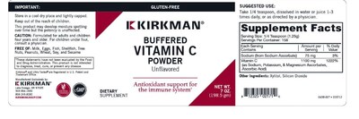 Foto 3 | Suplemento Vitamina C en Polvo Kirkman Buffered 200 Ml 1100 Mg Potente Antioxidante - Venta Internacional