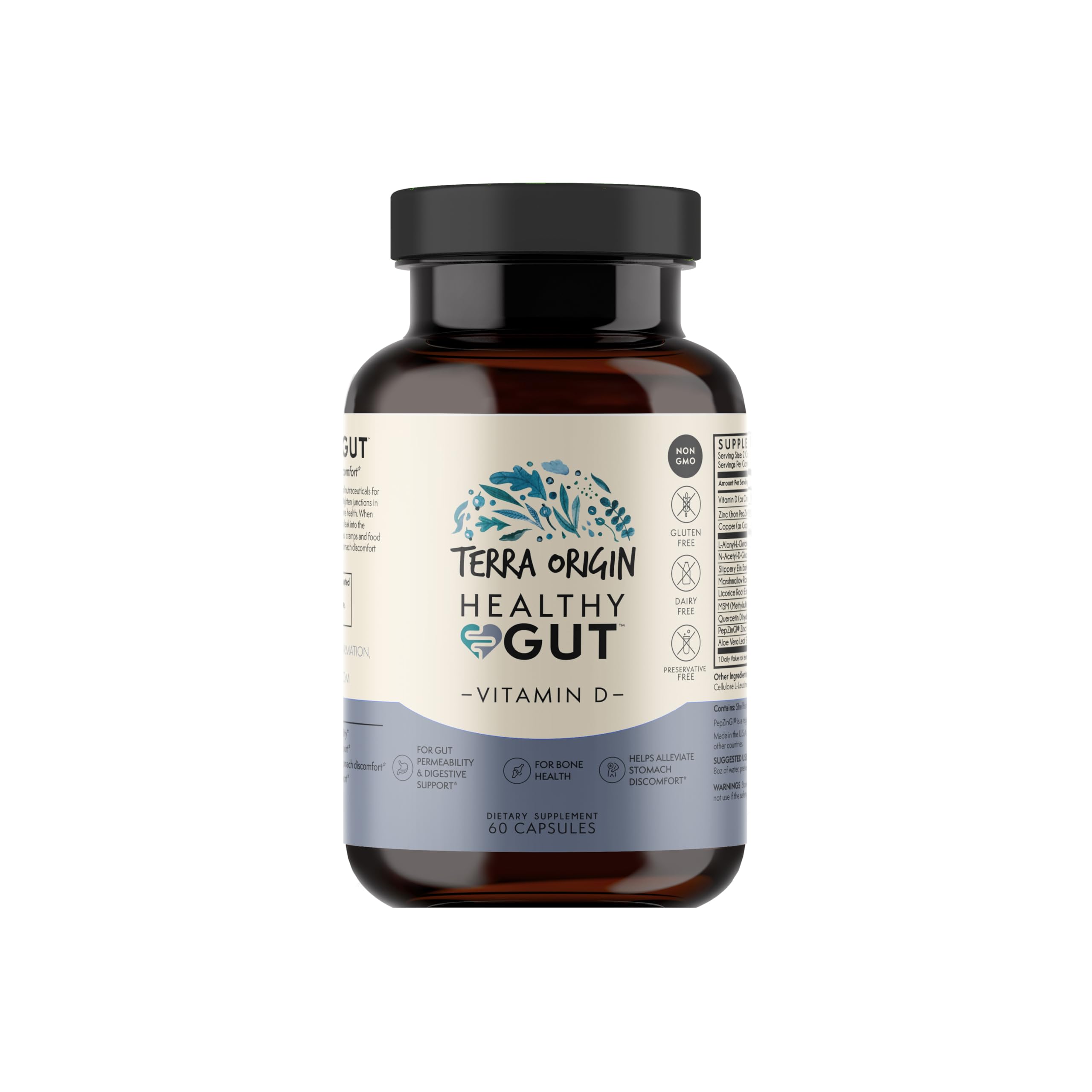 Foto 6 | Suplementos Terra Origin Healthy Gut Vitamina D 5000 Ui 60 Capsulas - Venta Internacional