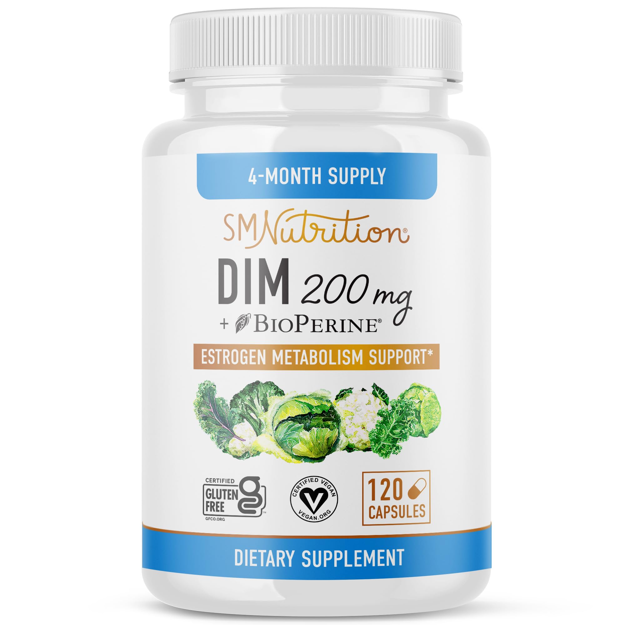 Foto 2 pulgar | Suplemento Smnutrition Dim 200 Mg (120 Cápsulas) Estrógeno Balance - Venta Internacional.