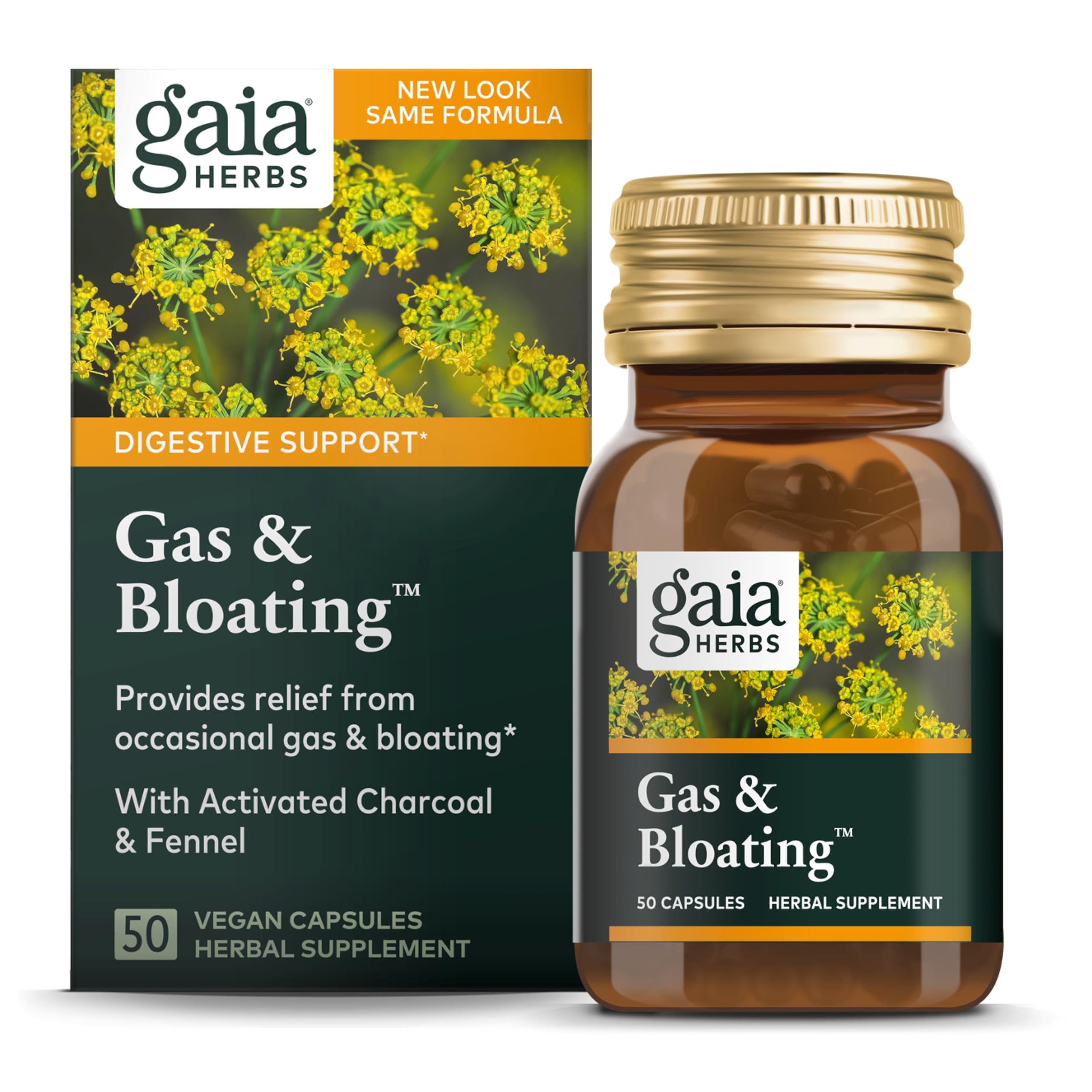 Foto 1 | Suplemento Gaia Herbs Gas & Bloating 50 Cápsulas - Venta Internacional