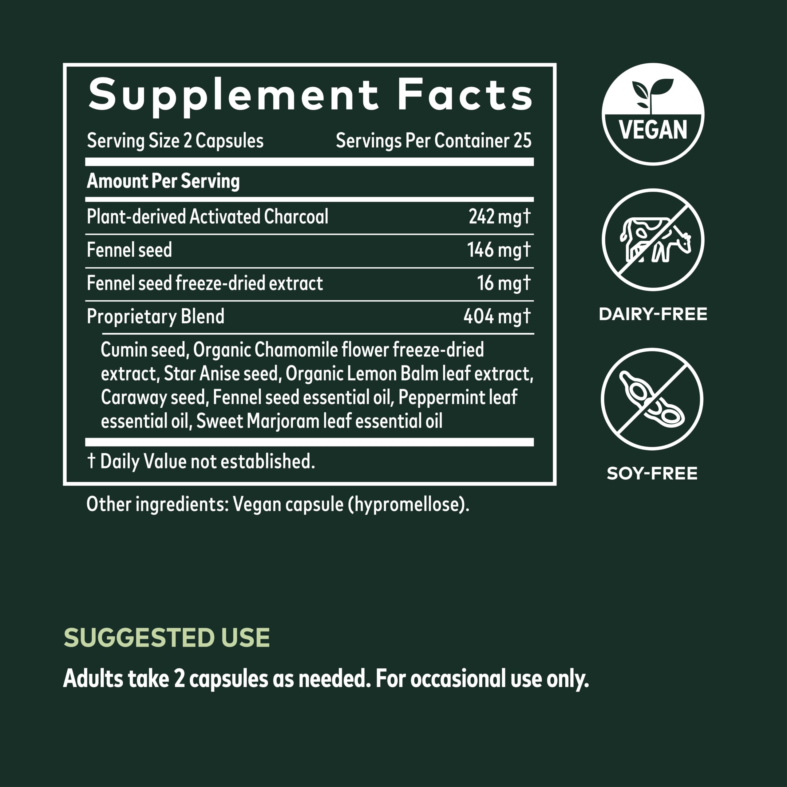 Foto 3 pulgar | Suplemento Gaia Herbs Gas & Bloating 50 Cápsulas - Venta Internacional